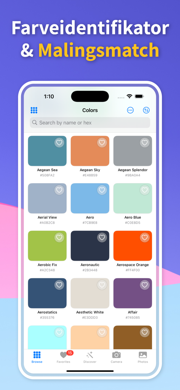 Color Identifier & Paint Match App - Home Screen Interface