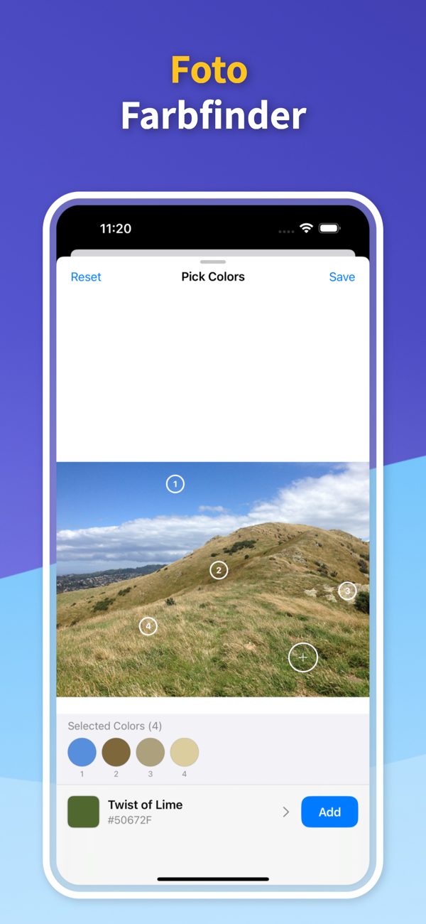 Color Identifier App - Saved Color Palettes