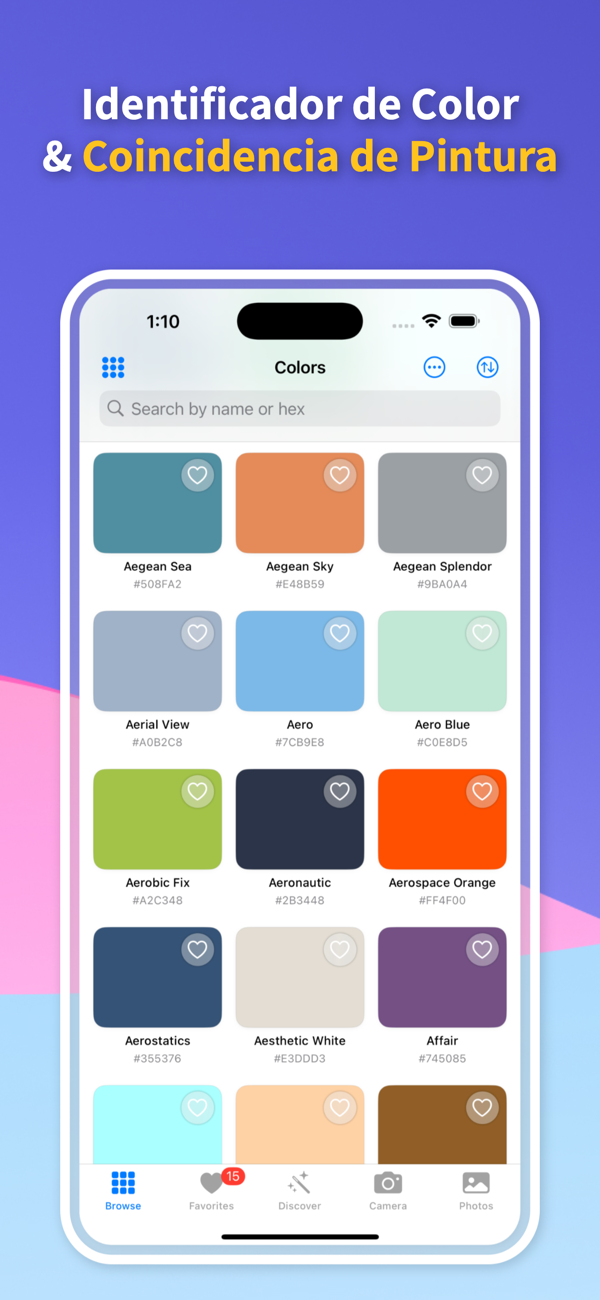 Color Identifier & Paint Match App - Home Screen Interface