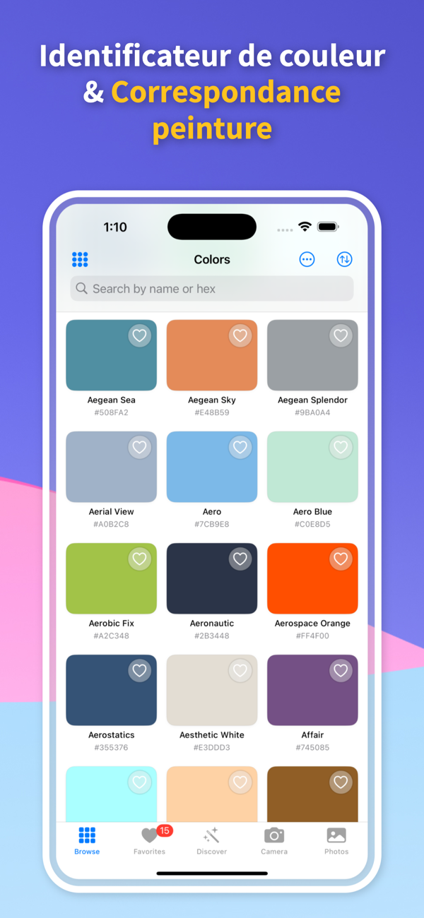 Color Identifier & Paint Match App - Home Screen Interface