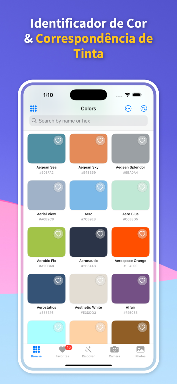 Color Identifier & Paint Match App - Home Screen Interface