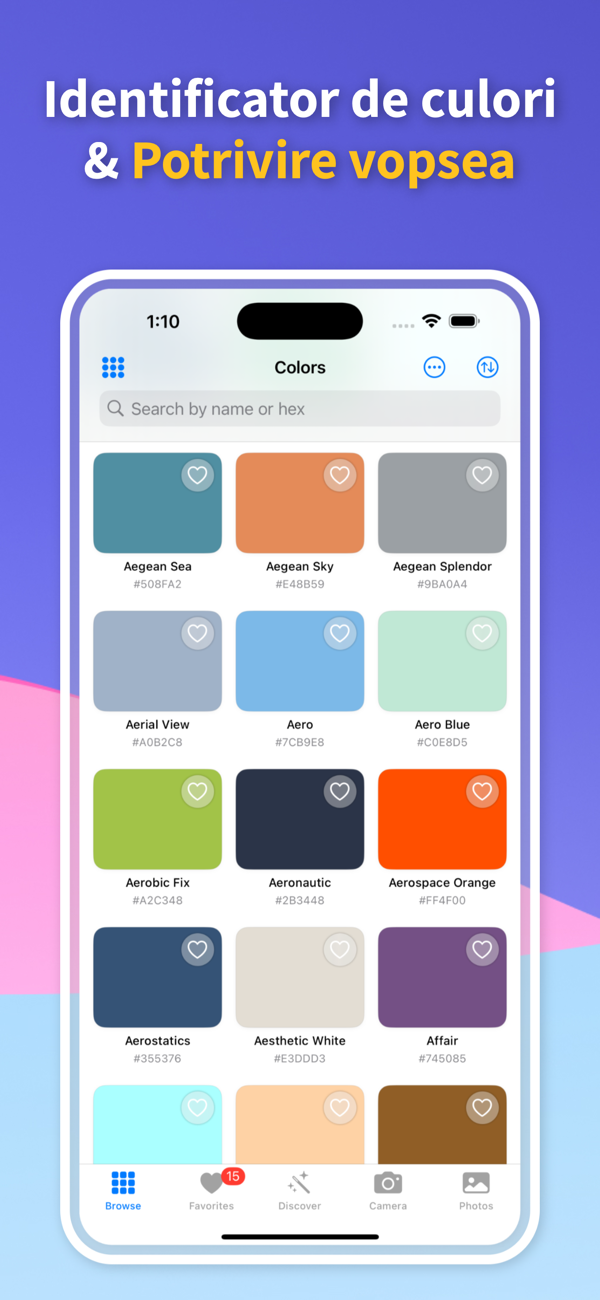 Color Identifier & Paint Match App - Home Screen Interface