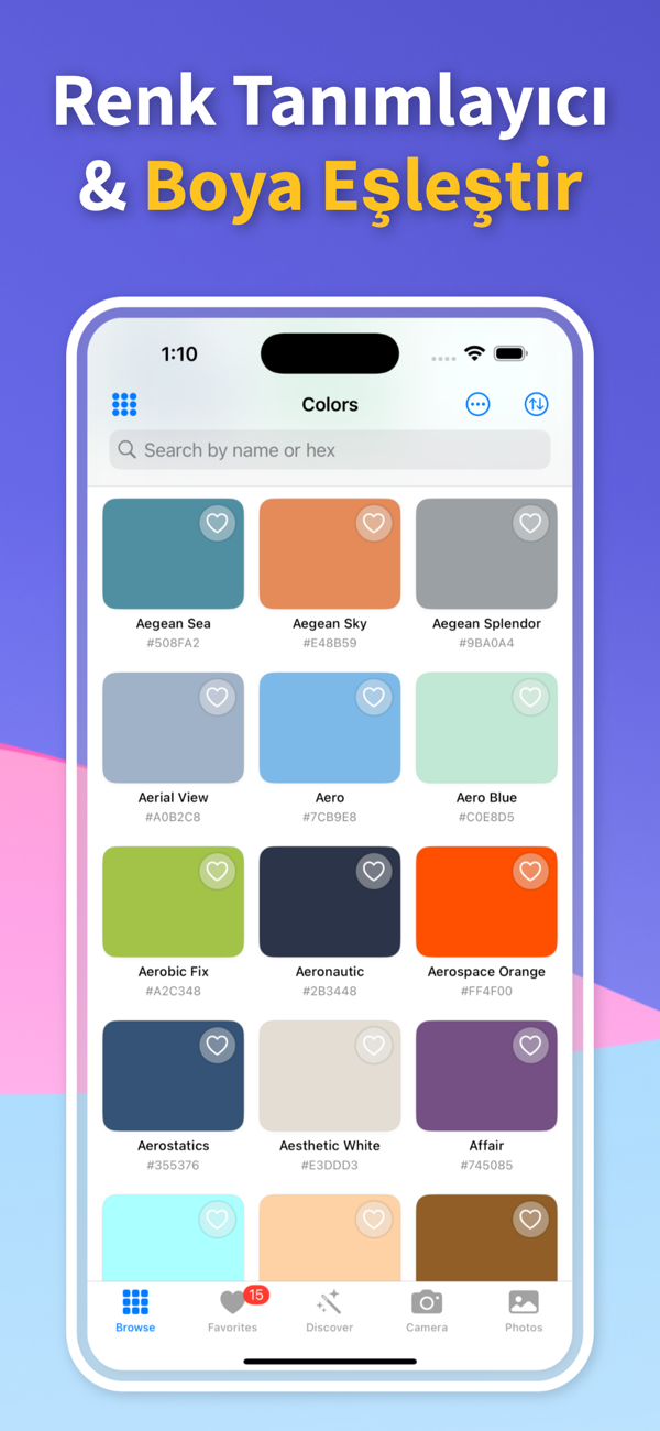 Color Identifier & Paint Match App - Home Screen Interface