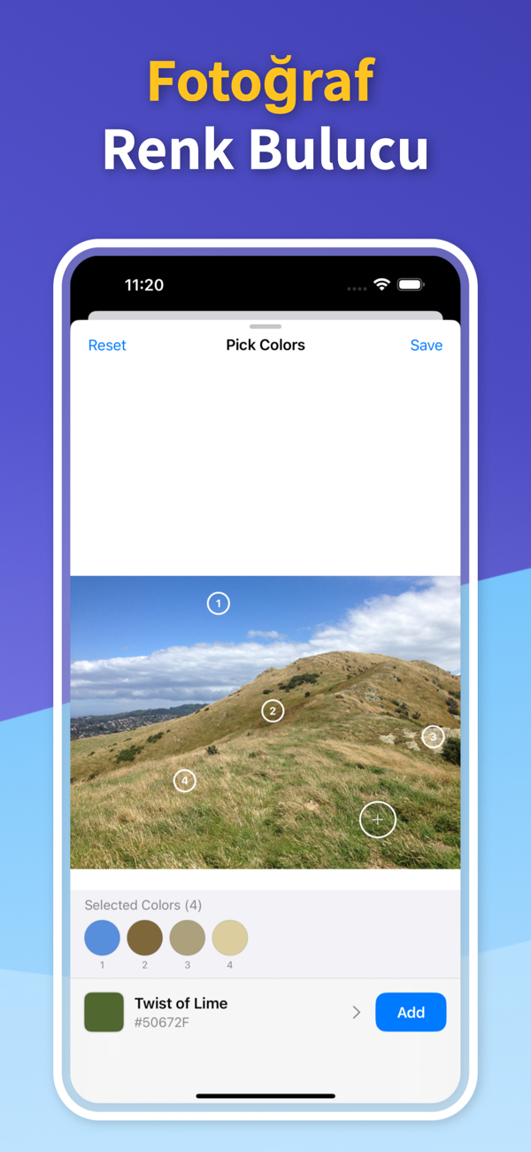 Color Identifier App - Saved Color Palettes